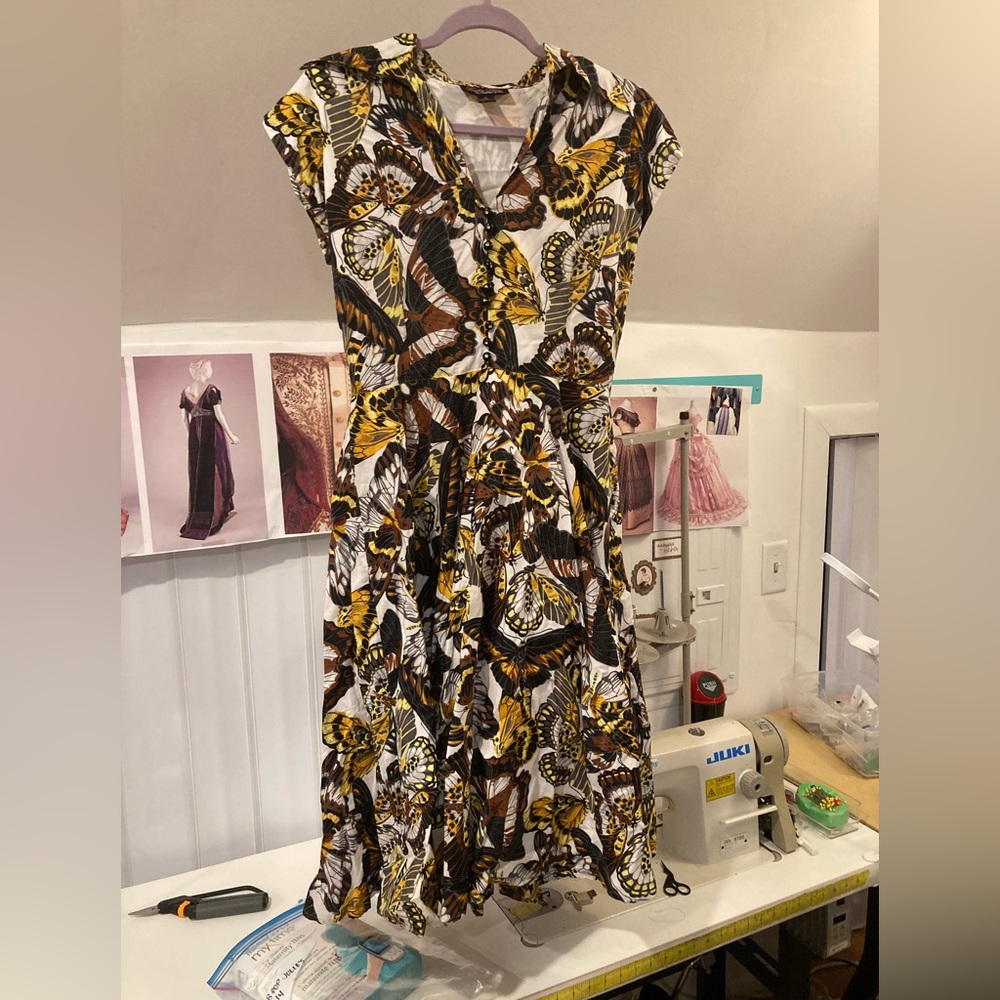 Trashy Diva rare retro Butterflies circle day dress size 10